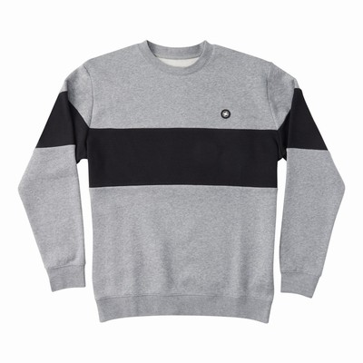 DC Riot Men's Grey/Black Sweatshirts & Hoodies Australia Online OGD-392